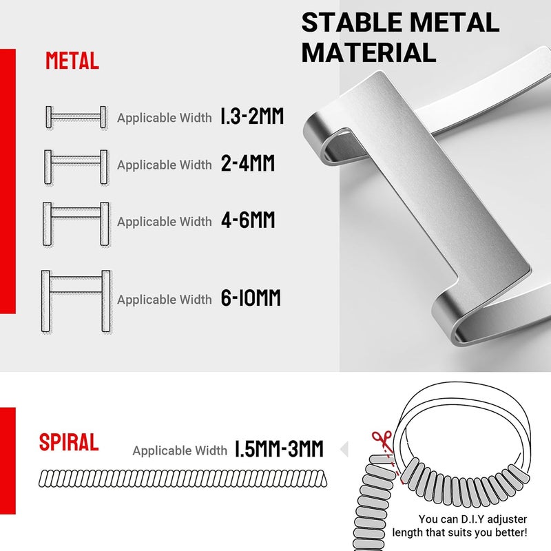 Omilly Filled Metal Ring Guard for Loose Rings, Invisible Ring Size Adjuster, Fits Ring Width 1.3mm-10mm, Easy to Use, 12 Pack with 4 Sizes, Secure Fit for Women & Men-Silver - Image 5